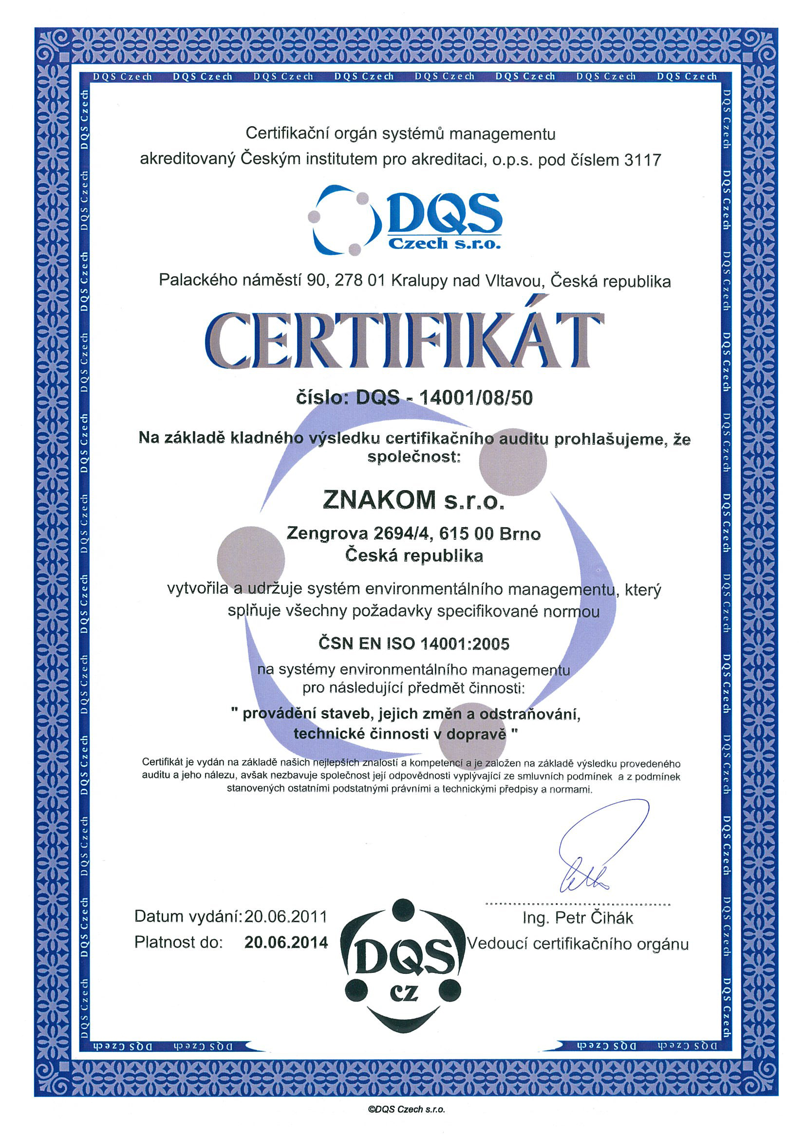 ČSN EN ISO 14001:2005
