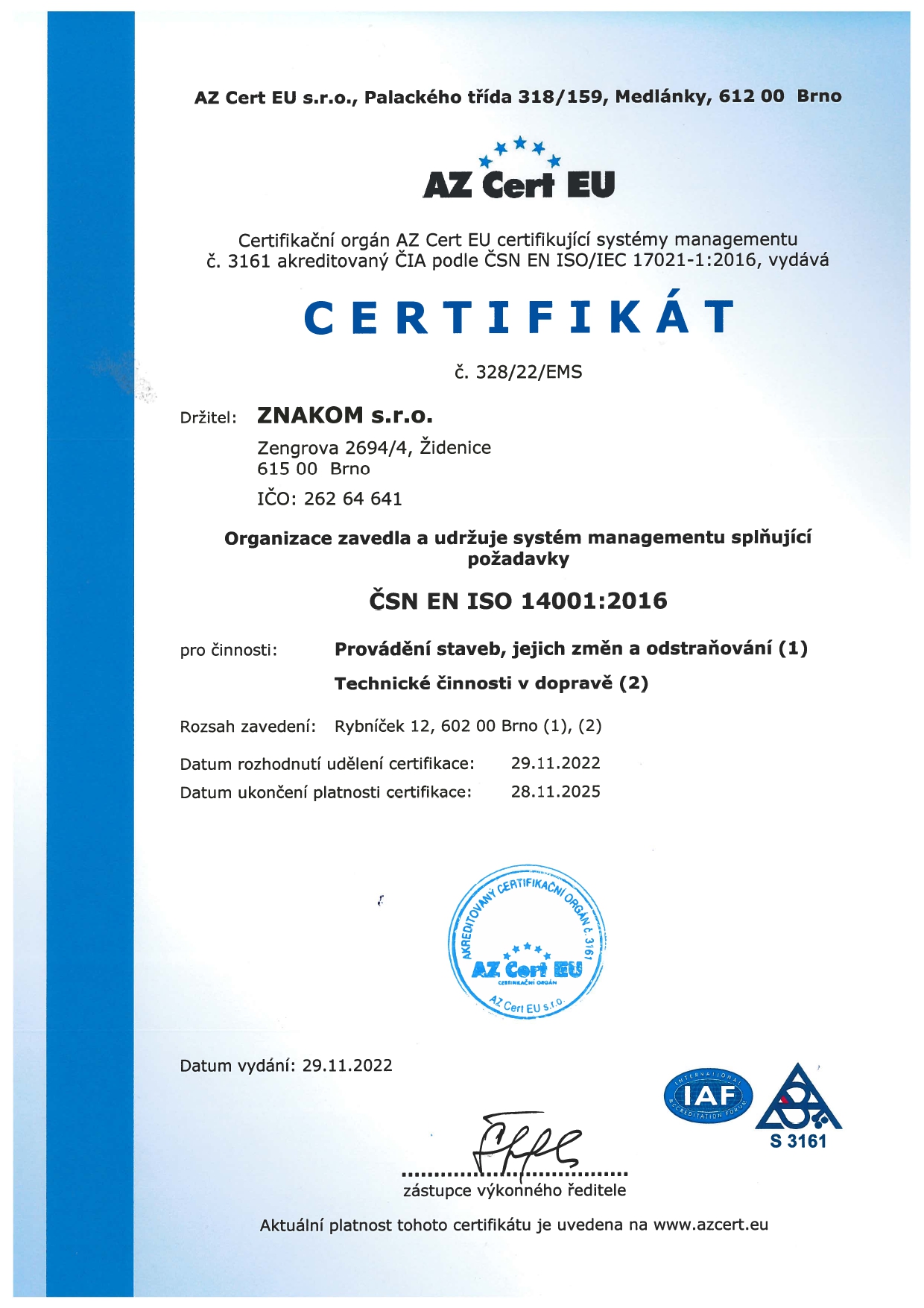 ČSN EN ISO 14001:2016