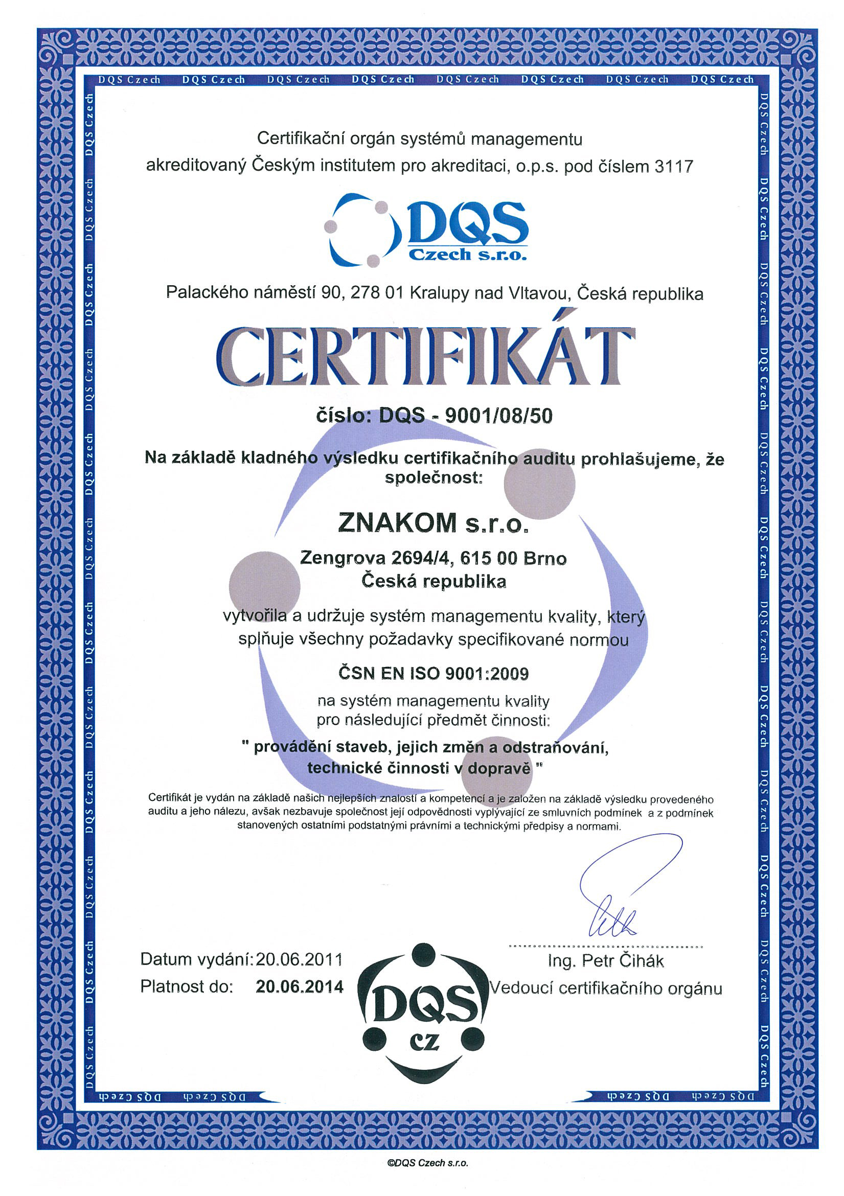 ČSN EN ISO 9001:2001