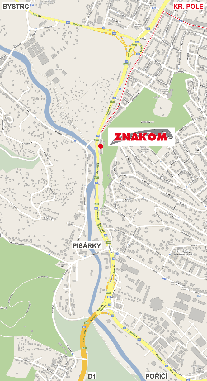 Mapa - Královo Pole